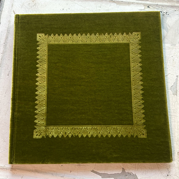 Velvet Photo Album - Chartreuse  Velvet with Tribal Frame - from Blue Sky Papers Velvet Photo Album - Chartreuse  Velvet with Tribal Frame - from Blue Sky Papers