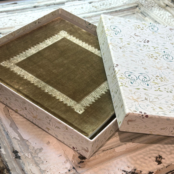 Velvet Photo Album - Bronze velvet in stylish gift box - from Blue Sky Papers Velvet Photo Album - Bronze velvet in stylish gift box - from Blue Sky Papers