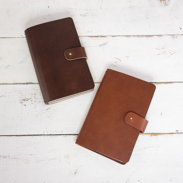Refillable Traveler's Notebook - 2 natural leather colors - by Blue Sky Papers