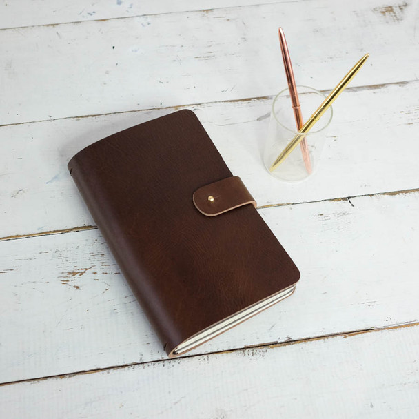Refillable Traveler's Notebook - Chocolate Brown - by Blue Sky Papers