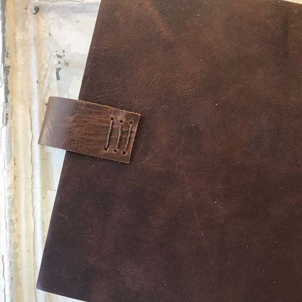 Travelers Photo Book by Blue Sky Papers - Rustic Leather & Back is Hand Sewn