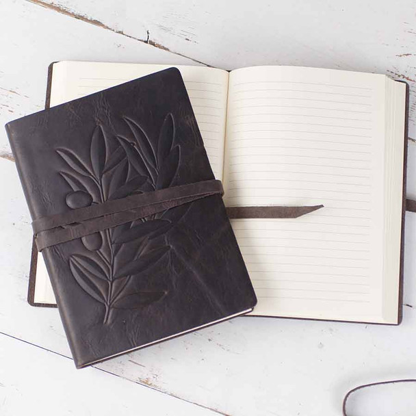 Olive Branch Journal - interior view of lined pages - from Blue Sky Papers