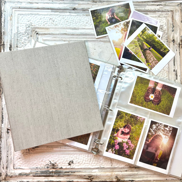 3 Ring Photo Book Binder - Natural Linen - Blue Sky Papers 3 Ring Photo Book Binder - Natural Linen - Blue Sky Papers