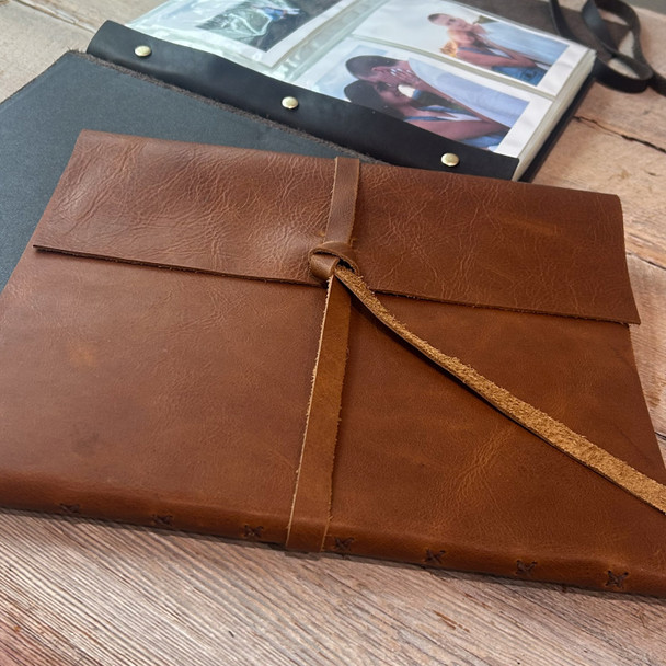 Leather Photo Portfolio - Genuine Leather - Blue Sky Papers