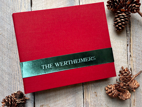 Personalized Velvet Ribbon Book - a great holiday gift and keepsake - by Blue Sky Papers