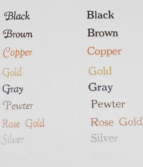 White Silk Embossed Colors Personalization