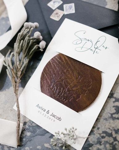 Leather-coaster-save-the-dates_blue-sky-papers