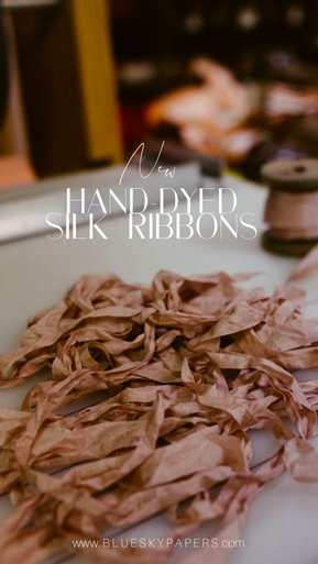 New-hand-dyed_silk-Ribbon_Blue-Sky-Papers