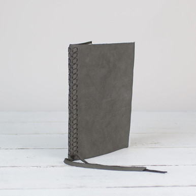 Fish Tail Braid Leather Journal - great travel journal that is available as a refillable journal, too - Handmade by Blue Sky Papers