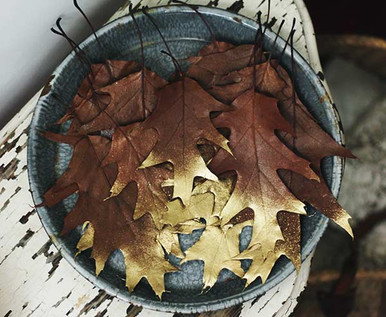 Gold Dipped Leaves by The Sweetest Occasion