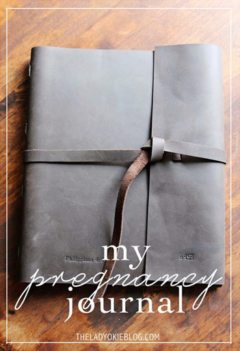The Lady Okie's Pregnancy Journal with the Leather Rustic Portfolio by Blue Sky Papers