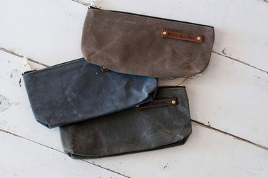 Peg and Awl Wax Canvas Pouch - great Fathers Day gift from Blue Sky Papers