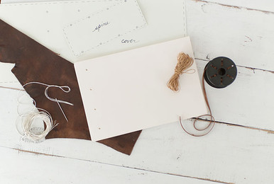 bookbinding materials from Blue Sky Papers & Claire Magnolia