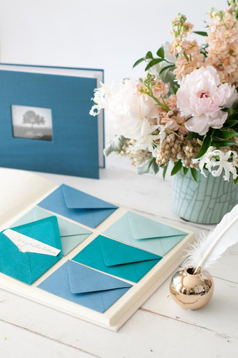envelope message card guest book by Blue Sky Papers