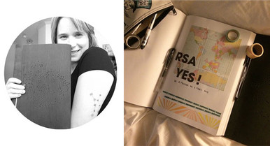 One of our customers, @dansmoncrane, with her new constellation sketchbook. We LOVE that she has a constellation tattoo, too!