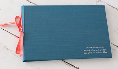 Personalization Ideas for wedding guest books: 