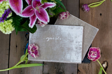 Artisan Velvet Guest Books by Blueskypapers.com