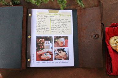 Family Recipe Scrapbook by Dearest-Love.com; book handmade by Blueskypapers.com