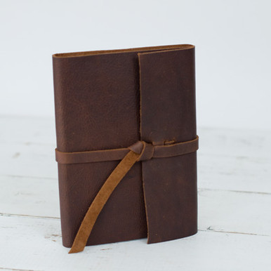 Leather Rustic Journal - Leather Wrap Closure - Handmade by Blue Sky Papers