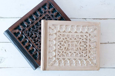 Handmade in India - Carved Wood Photo Album from Blue Sky Papers