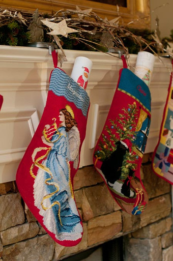 Let kids leave drawings and letters to Santa in their Christmas stockings on Christmas Eve