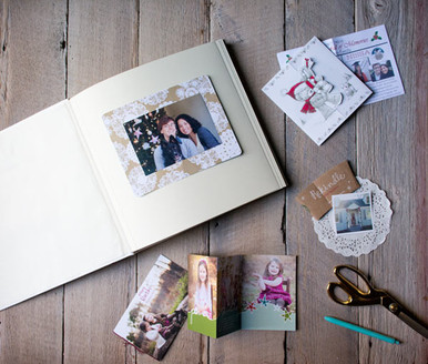 DIY Christmas Card Book - Add christmas cards to a photo album along with other keepsakes and holiday photos