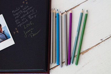Metallic Colored Pencils for crafts with black pages