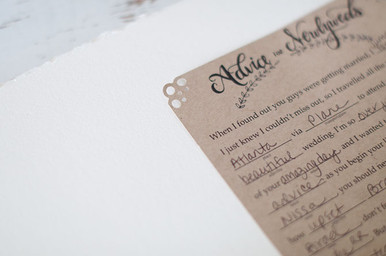 Put your wedding mad-libs in a keepsake guestbook