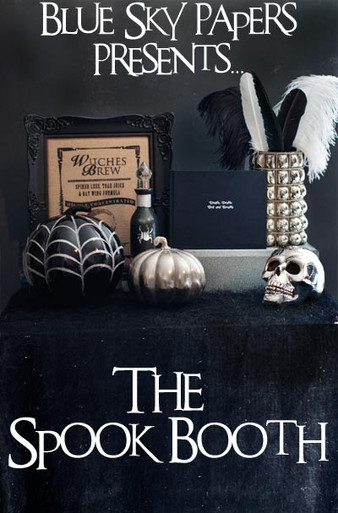 Halloween Party Photo Booth Guest Book Table by Blue Sky Papers