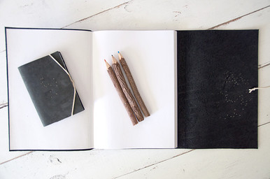 Constellation Leather Sketchbook - Pocket and Large sizes by Blue Sky Papers