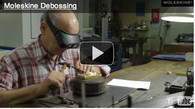 Moleskin debossing
