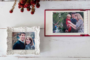 Coordinated brag book to match holiday family photos