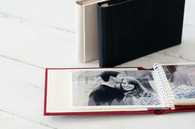 Black and White photos look great in these brag books from Blue Sky Papers