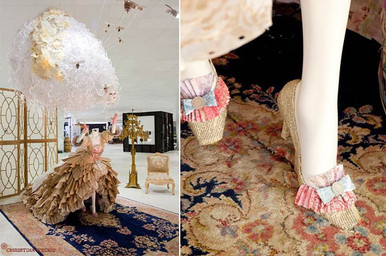 Marie Antoinette made of Paper on display at Paris on Ponce in Atlanta