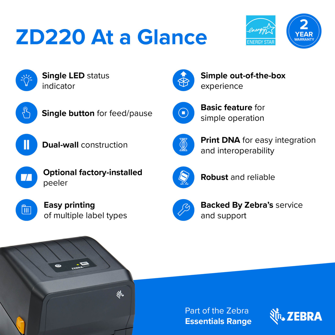 Zebra ZT231 Industrial 4-inch-Wide Standard Barcode Printer (ZT23143