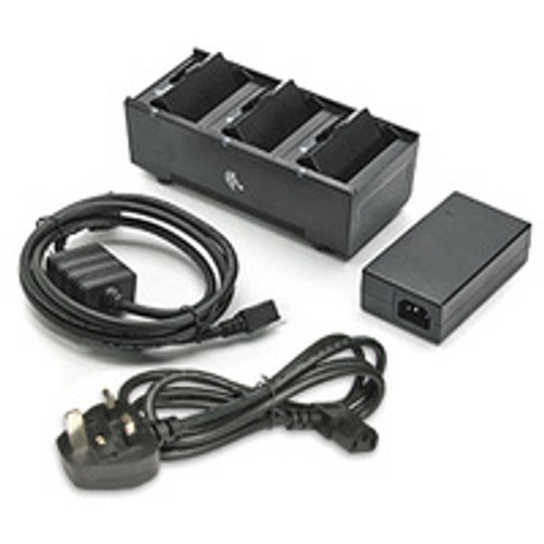 3 Slot Battery Charger; ZQ300 Series; includes power supply and UK power cord (SAC-MPM-3BCHGUK1-01)