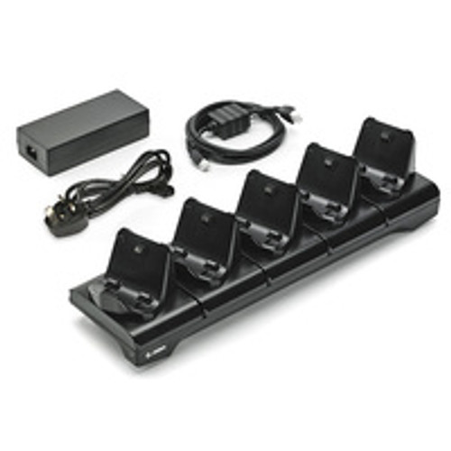 5-slot printer docking cradle; ZQ300 Series; includes power supply and UK power cord (CRD-MPM-5SCHGUK1-01)