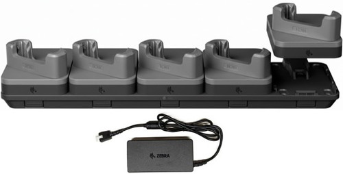KIT: FAST Charging / USB Communication ShareCradle to charge up to five TC701 devices.  Includes power supply (PWR-BGA12V150W1WW). Sold Separately: Country-specific AC line cord.