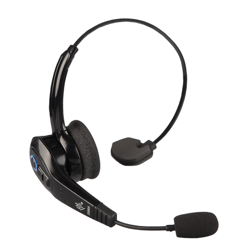 HS3100 rugged Bluetooth headset with behind-the-neck headband left includes HS3100 shortened boom module (HS3100-SBOOM-01) and HSX100 behind-the-neck headband left module (HSX100-BTN-L-HB-01).
