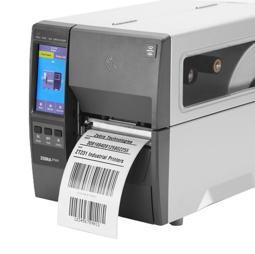 ZT231R TT Printer ZT231R; 4, 300 dpi, Thermal Transfer, Tear, EU/UK Cords, USB, Serial, Ethernet, BTLE, USB Host, RFID (Global except US/Canada/Japan), EZPL