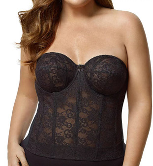 Elila Lace Strapless Longline Underwire Bra (Style 6621)