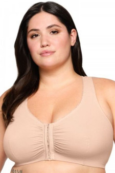 Glamorise Front-Closure Cotton T-Back Comfort Bra