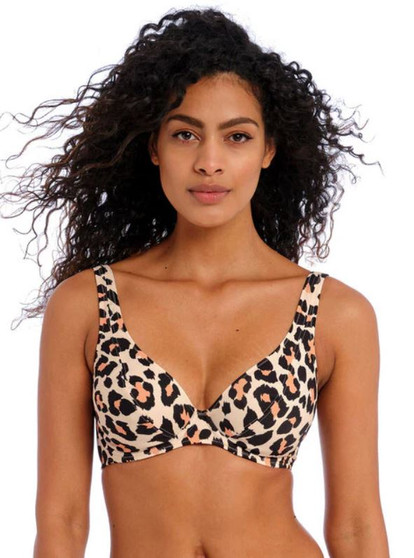 Freya Animal Instinct Plunge Underwire Halter Bikini Top