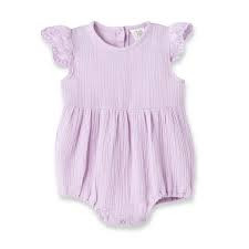 Tesa Babe Lavender Bubble Gauze Bodysuit