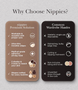 Nippies Skin Adhesive Nipple Covers with Extra Coverage