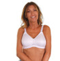 White moulded cup mastectomy bra on lady.
