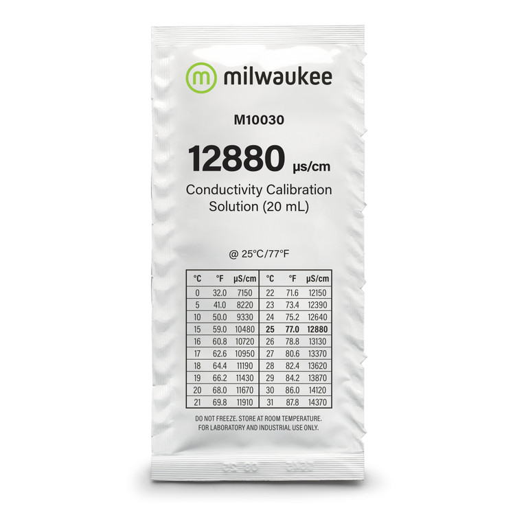Milwaukee M10030B 12880 µS/cm Conductivity Calibration Solution Sachets (25)