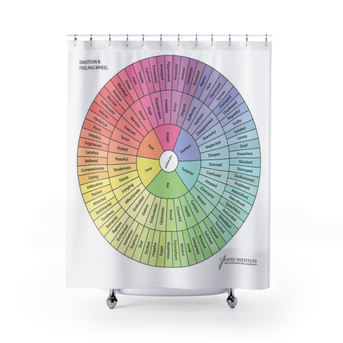 Emotion Wheel Shower Curtains for Bathroom Decor