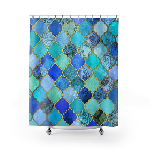 Moroccan Tile Pattern Shower Curtains