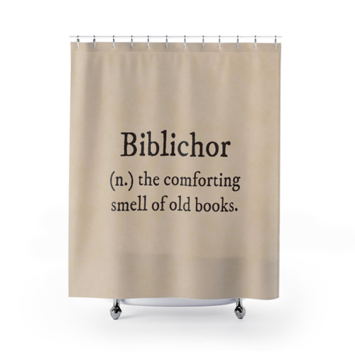 Dark Academia Biblichor Definition Shower Curtains